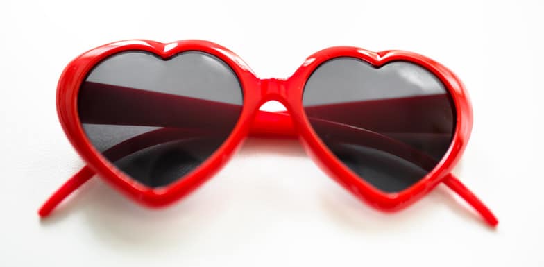 heart shape sunglasses for st. valentine