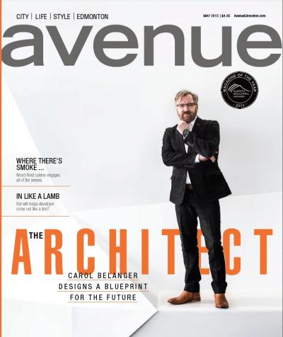 cover of May 2015 issue of Avenue Edmonton