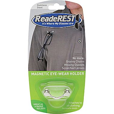 Readerest Magnetic Eyewear Accessory Holder Stainless Steel - Office Depot