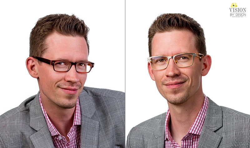 before and after custom eyewear makeover
