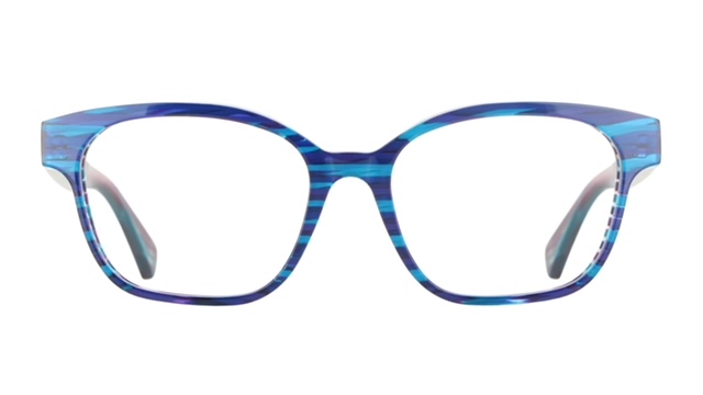 Blue striped frames by Vanni from Vision by Design for Edmonton glasses